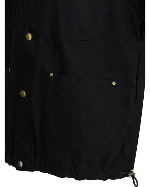 Sacai Carhartt Wip Duck Jackets And Coats Black for men