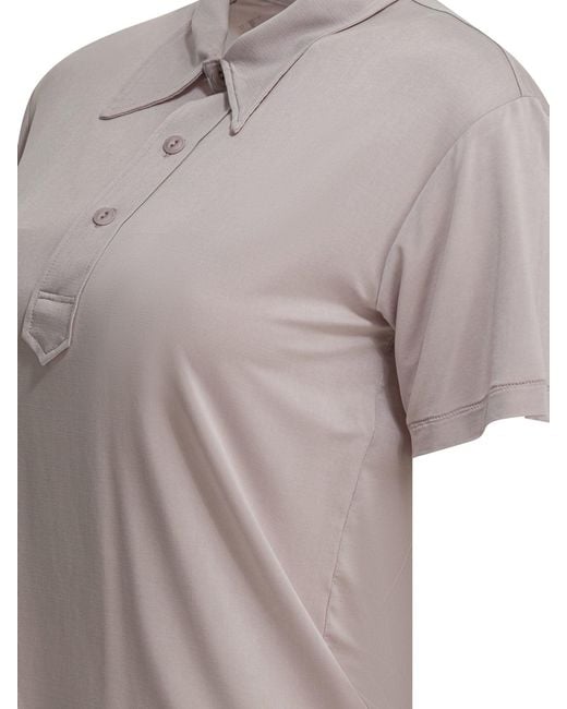 Maison Margiela Gray Polo Shirt With Buttons