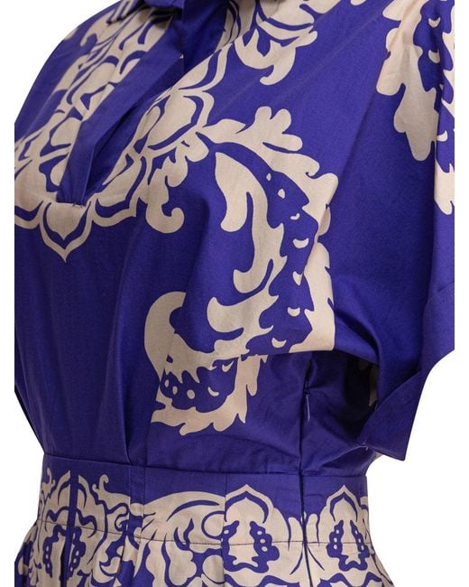 Etro Purple Cotton Dress