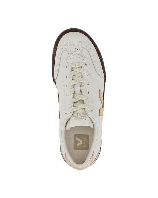 Veja White Leather 'Volley' Sneakers
