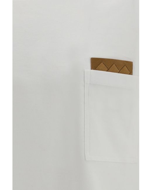 Bottega Veneta White Pima Cotton Jersey T-Shirt for men