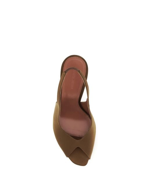 AMINA MUADDI Brown Kristina Slingback Sandals