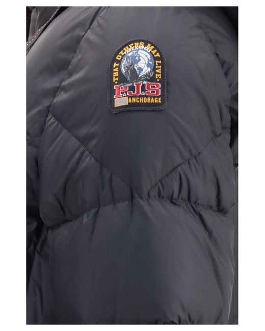 Parajumpers Blue Long Puffer Jacket Janet