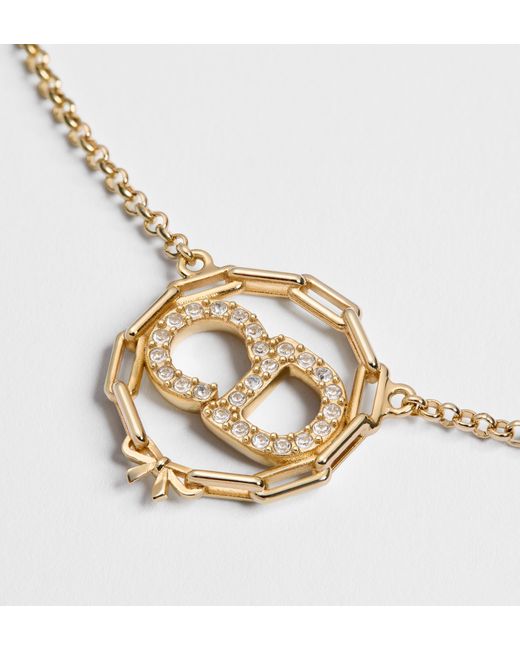 Dior Metallic Cd Circle Chain Necklace