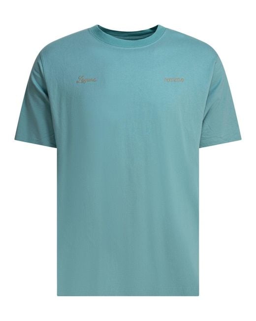 Nonnative Blue Cotton Crewneck T-Shirt T-Shirts Light for men