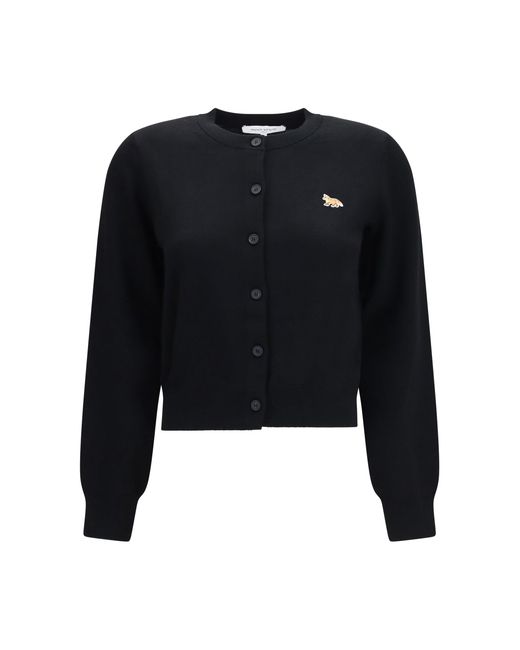 Maison Kitsuné Black Baby Fox Cardigan