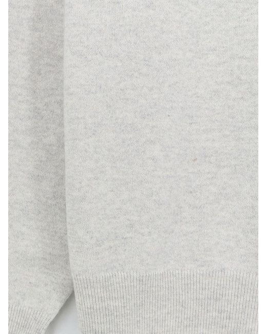 Brunello Cucinelli White Cashmere Sweater for men
