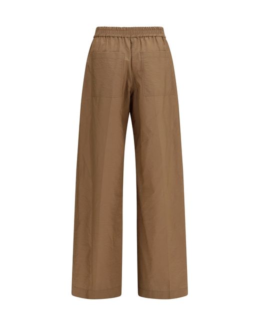 Brunello Cucinelli Brown Pants With Elasticated Waist