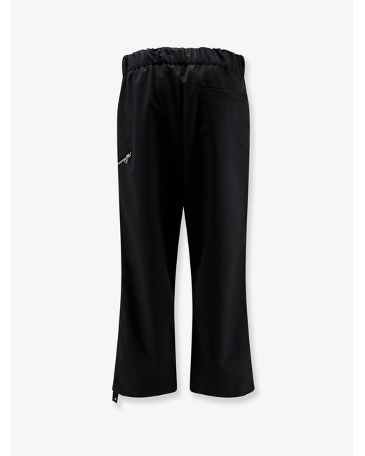 Oamc Peacemaker Black Regs Wool Blend Trousers for men