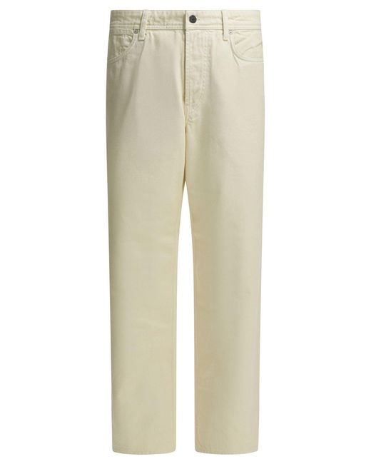 Stone Island Natural Loose Fit Cotton Pants for men
