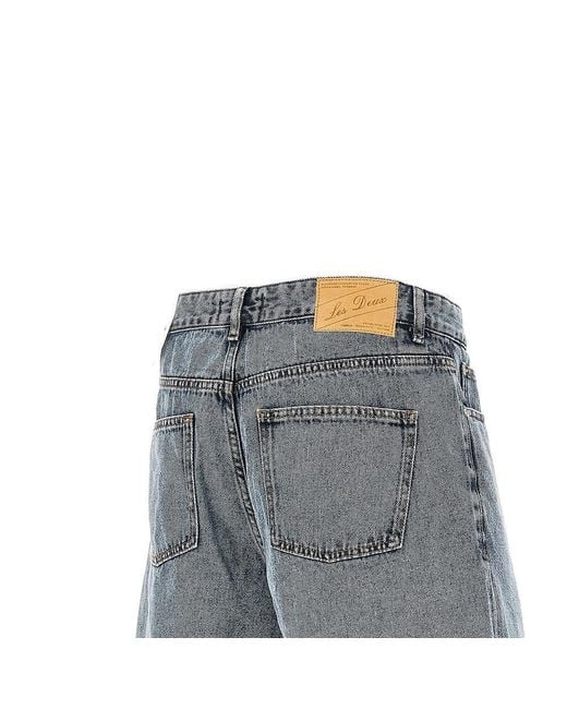 Les Deux Gray 'Ryder' Denim Shorts for men