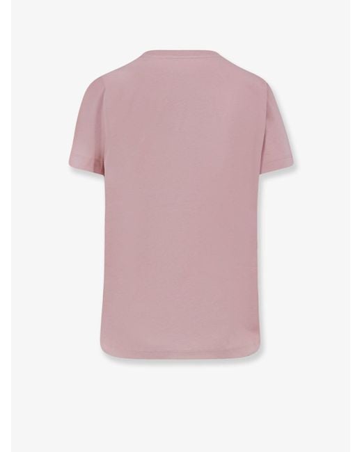 Moncler Pink Organic Cotton T-Shirt