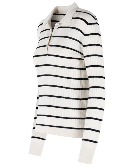 Max Mara Gray 'Gitano' Cashmere And Cream Silk Sweater