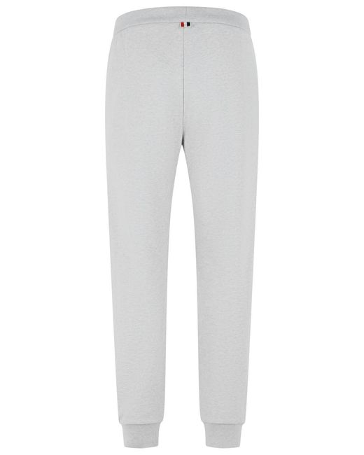Thom Browne Gray 'Colorblock 4 Bar' Cotton Pants for men