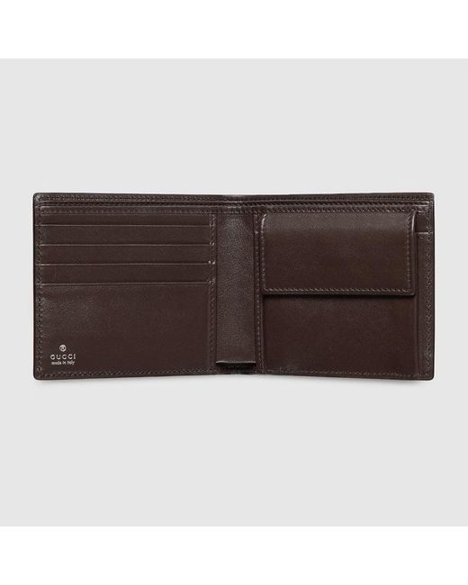 Gucci Brown Leather Wallet With Horsebit for men