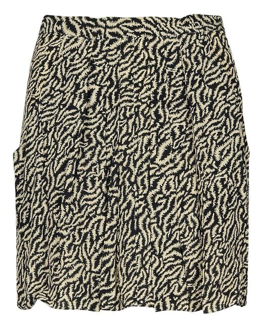 Women's Black 'Violaine' Two-Tone Viscose Miniskirt