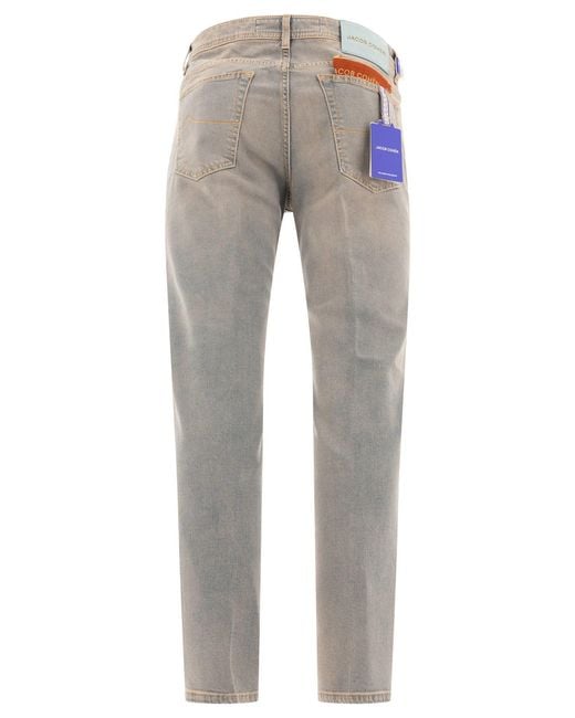Jacob Cohen Gray "Scott Cropped" Jeans for men