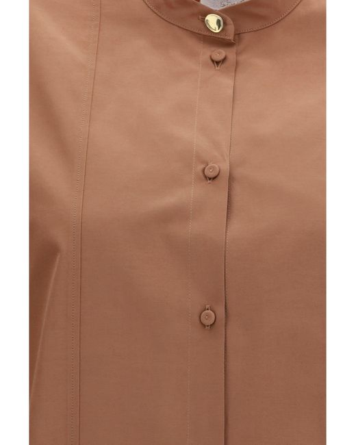 Forte_forte Brown Forte_Forte High-Neck Top
