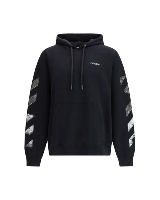 Off-White c/o Virgil Abloh Blue Metal Arrow Skate Hoodie for men