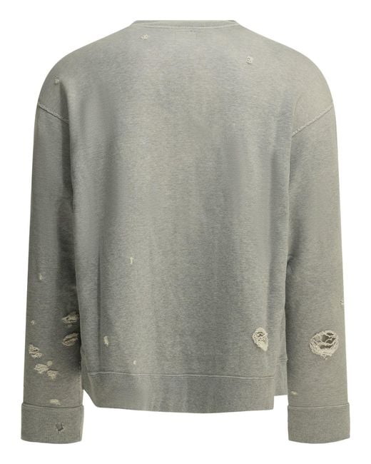 Needles Gray "Deconstructed" Zippered Sweatshirt for men