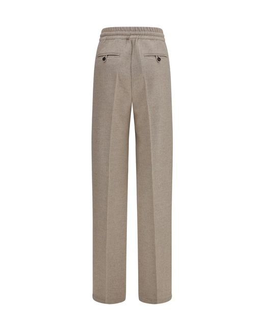 Kiton Gray Cashmere Drawstring Pants