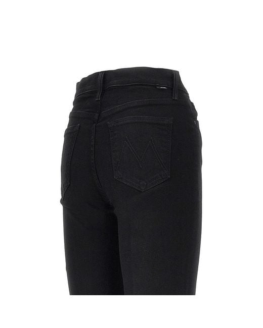 Mother Black Stretch Denim Pants