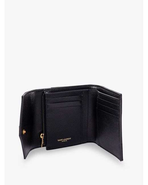 Saint Laurent Black Leather Wallet