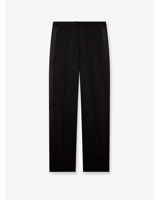Golden Goose Deluxe Brand Black Pablo Virgin Wool Trousers for men