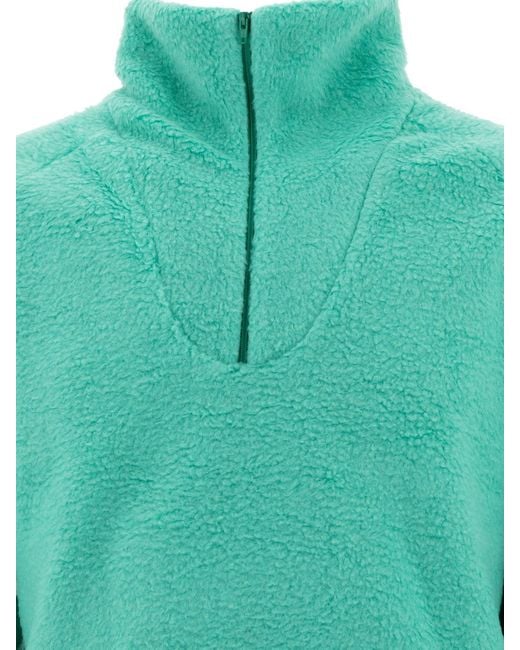 Beams Plus Green Half Zipper Sweater Knitwear for men