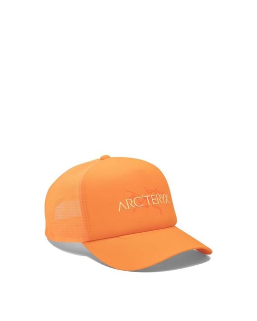 Arc'teryx Orange "Brid Word" Trucker Hat for men