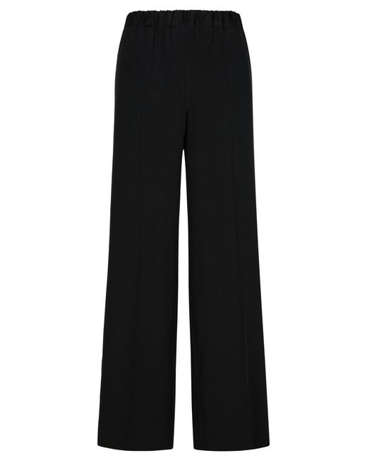 P.A.R.O.S.H. Black 'Soiree' Silk Blend Trousers