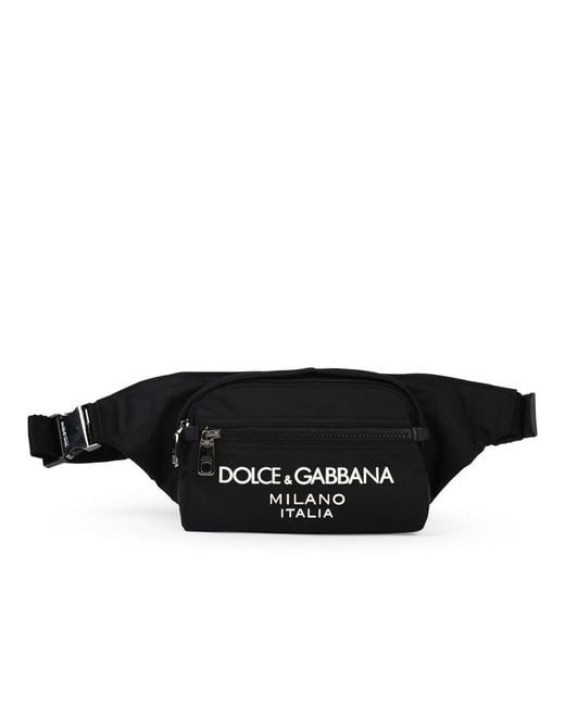 Dolce & Gabbana Small Black Nylon Fanny Pack for men