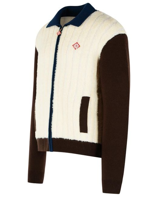 Casablanca Black Café Culture Wool Fleece Jacket for men