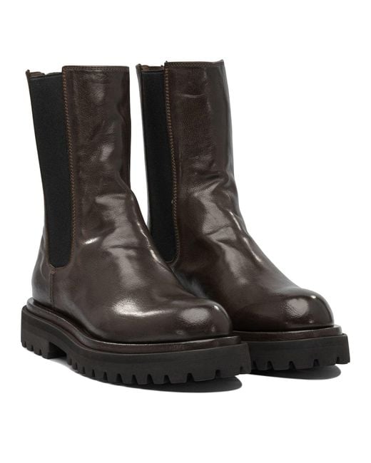 Officine Creative Black Rubber Ankle Boots
