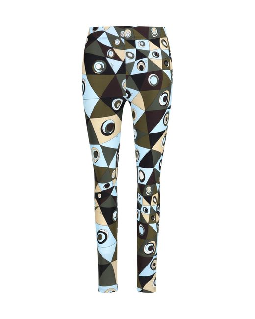 Emilio Pucci Black Leggings Occhi Print