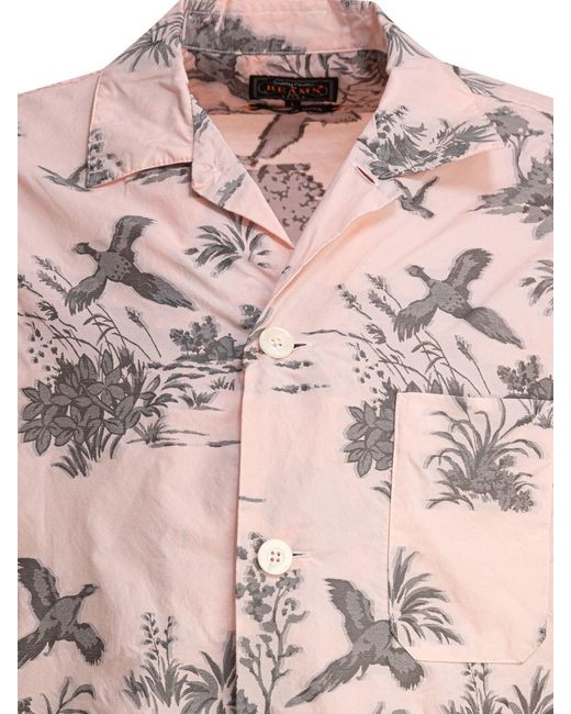 Beams Plus Beach Shirts Pink for men