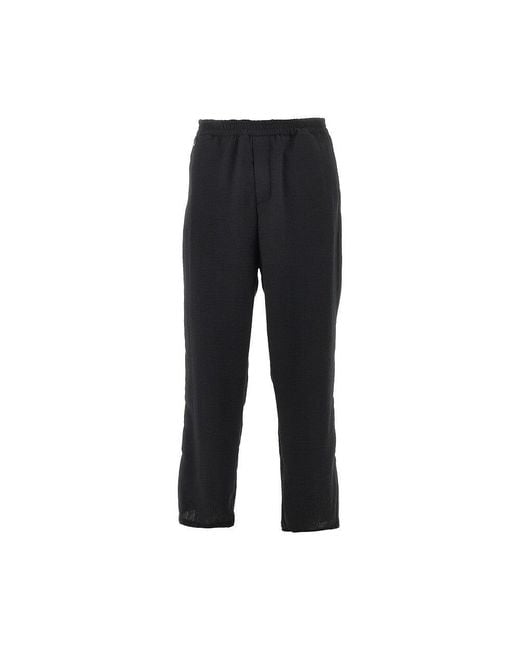 MARSĒM Black Canvas Pants With Elasticated Waist for men