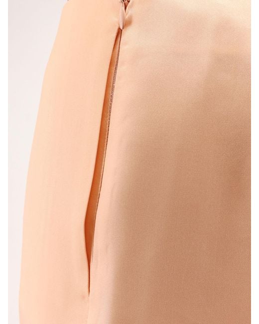 Alberta Ferretti White Silk Trousers
