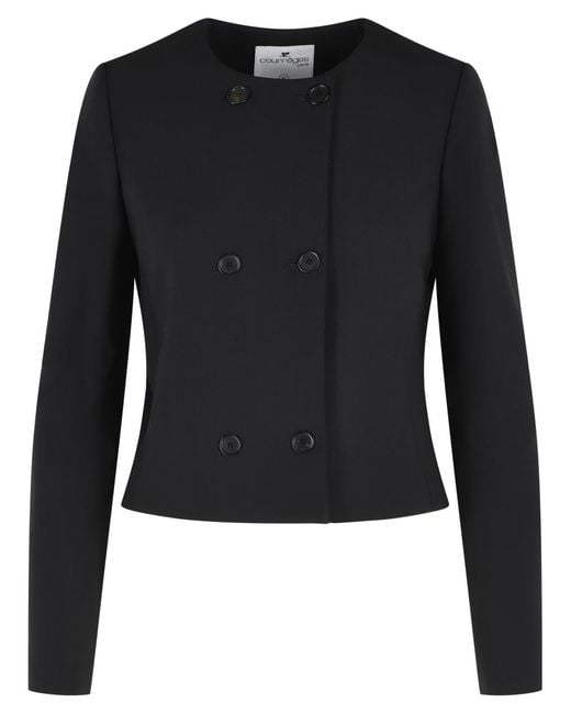 Courreges Black Wool Blend Jacket