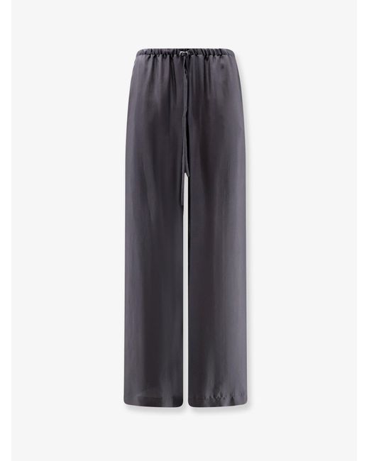 Women's Blue Silk Trousers