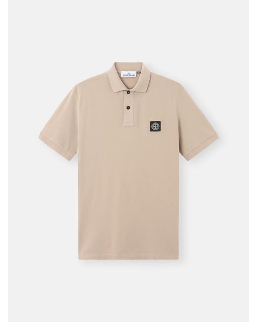 Stone Island Natural Slim Fit Polo Shirt for men