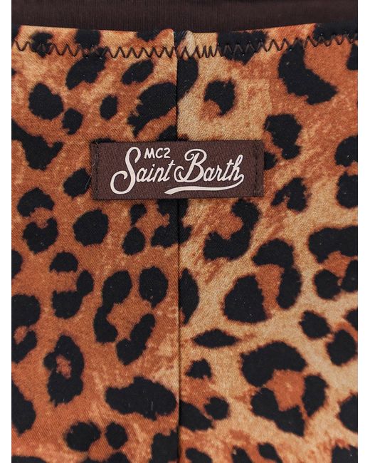 Mc2 Saint Barth Natural Nylon Bikini Bottoms Print