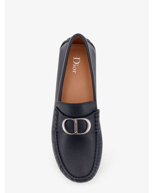 Dior Blue Dior Roadie Leather Loafers for men