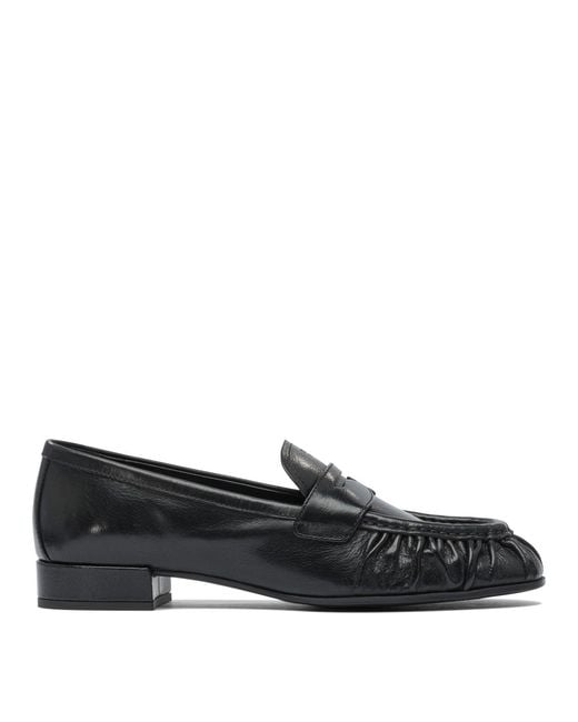 Prada Black Leather Loafers