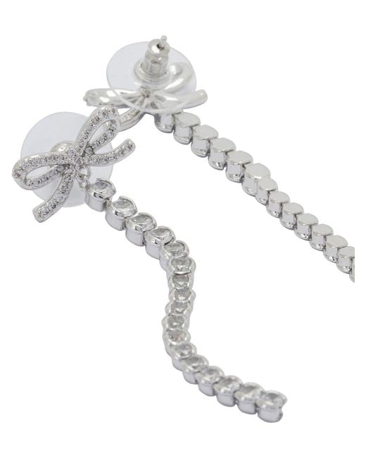 Self-Portrait White Bow Earrings