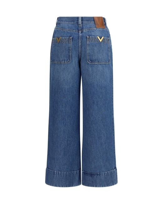 Valentino Blue Logo Detail Jeans