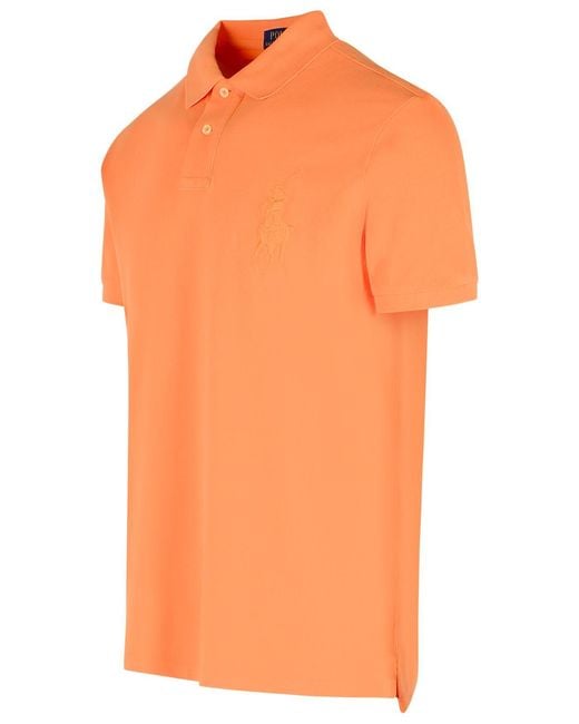 Polo Ralph Lauren Orange Cotton Polo Shirt for men