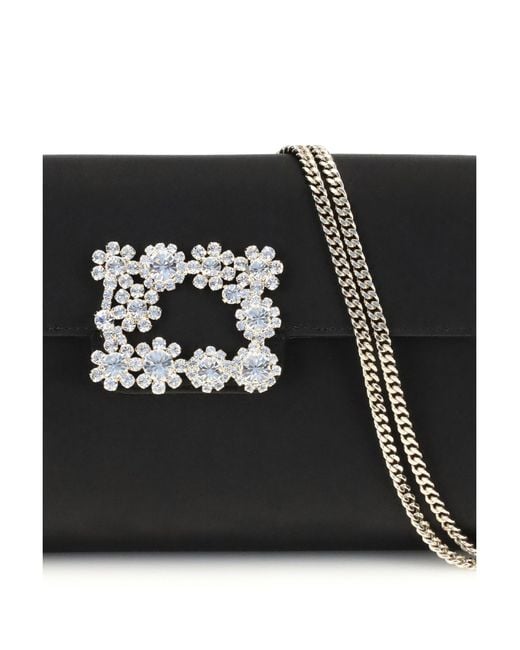 Roger Vivier Black Efflorescence Pochette
