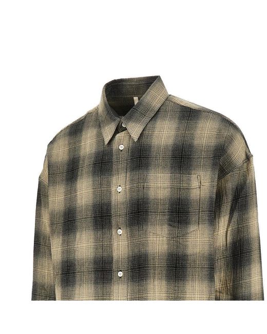 sunflower Green 'Stable' Checkered Shirt for men