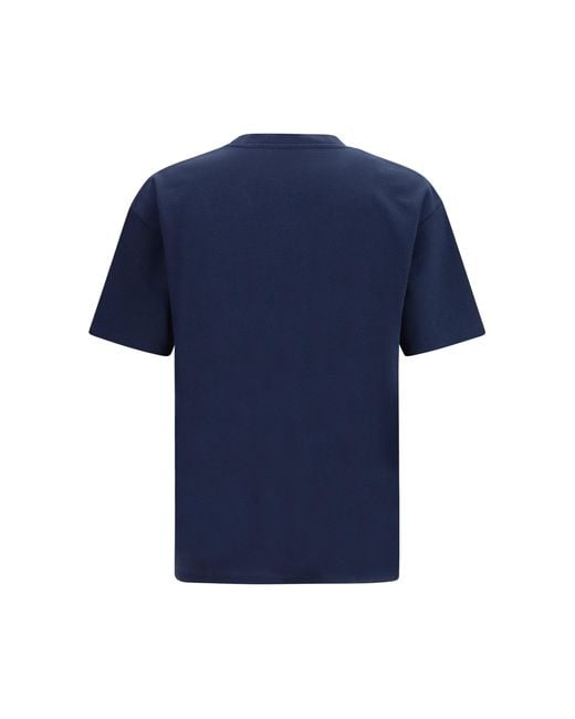 Saint Laurent Blue Cassandre Piquã T-Shirt for men